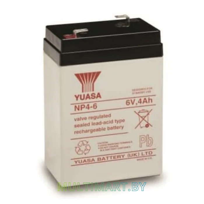 Аккумулятор для ИБП Yuasa NP4-6 (6В/4 А·ч)